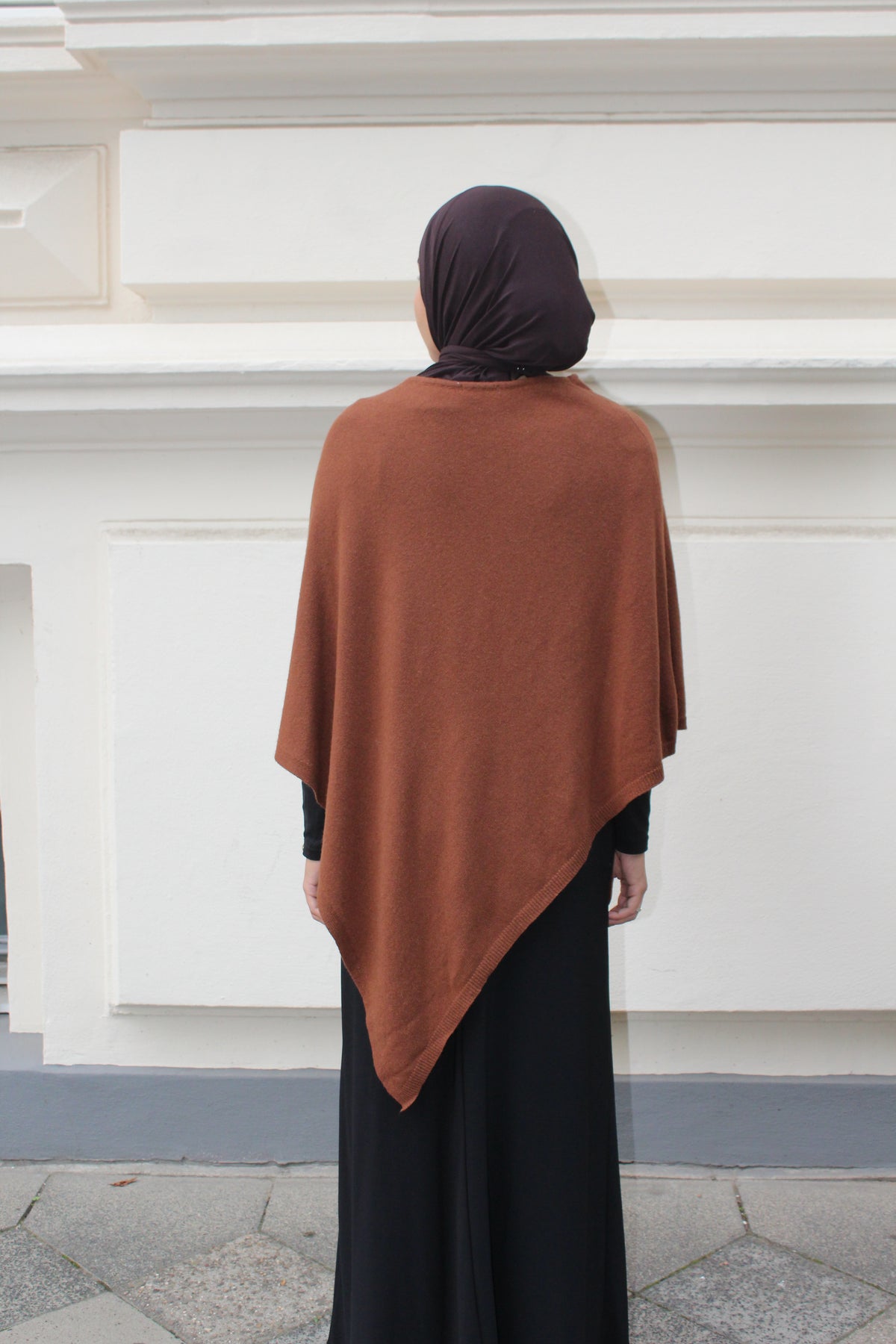 Poncho - rostbraun