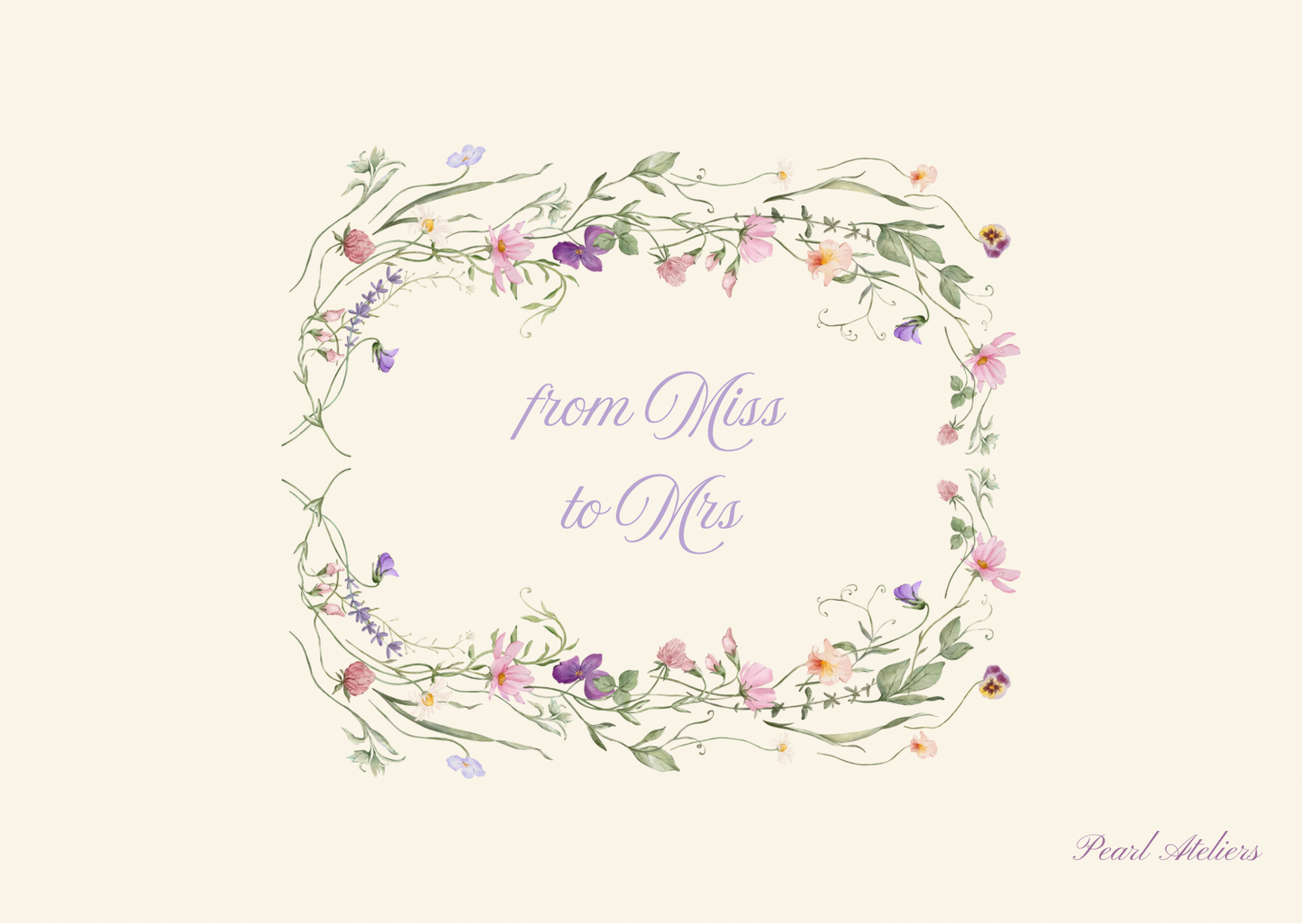 From Miss to Mrs Grußkarte