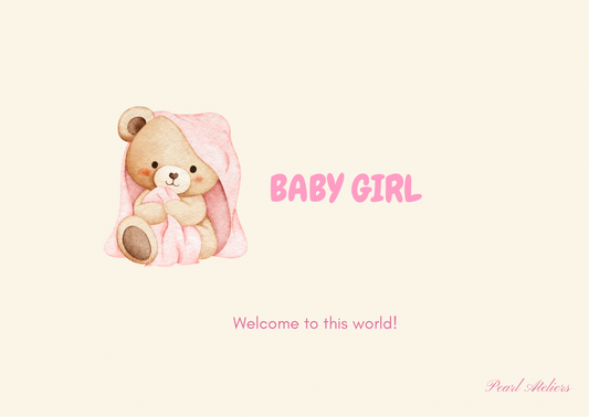 Baby girl Grußkarte