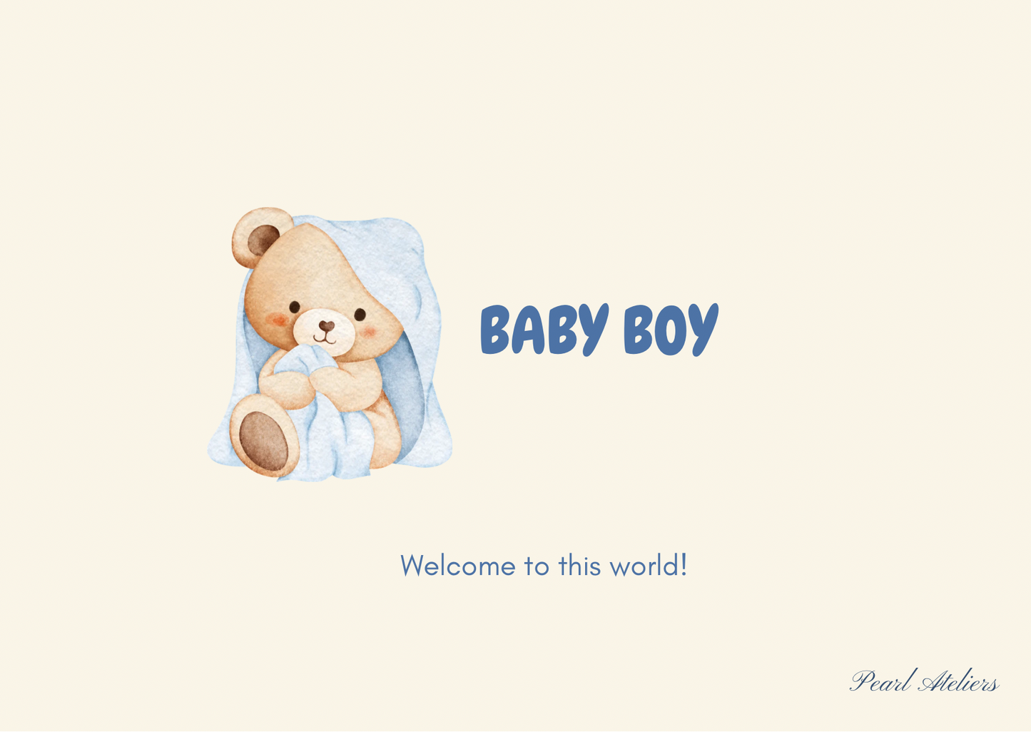 Baby boy Grußkarte