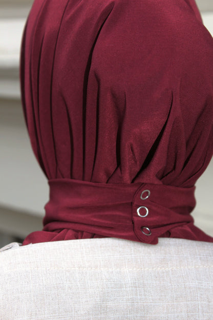 Instant hijab - burgundy