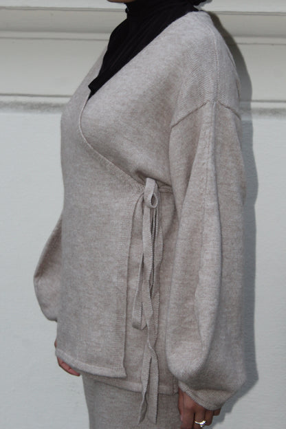 Set mit Wickel-Cardigan