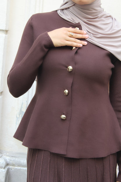 2-teiliges Set aus Rock und taillierte Jacke