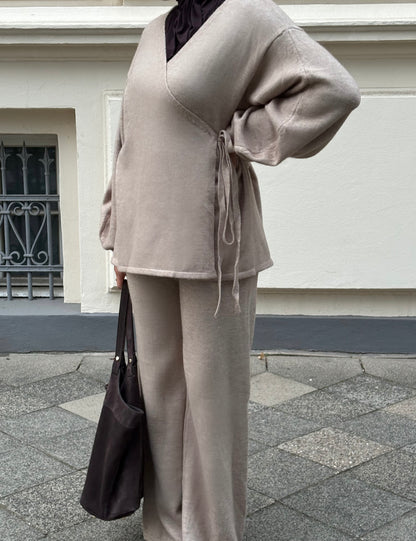 Set mit Wickel-Cardigan