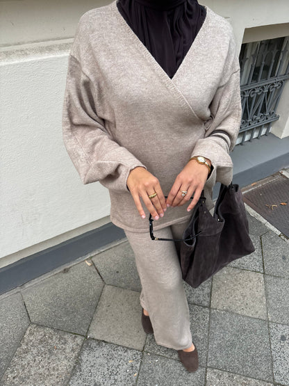 Set mit Wickel-Cardigan